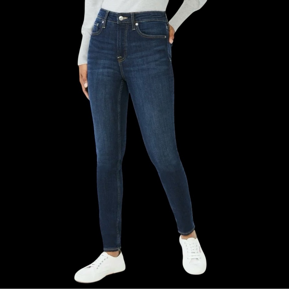 Free Assembly High Rise Dark Wash Skinny Jeans Size 18 #080